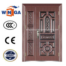 Antique Style Exterior Sicherheit Eisen Metall Stahl Kupfer Tür (W-STZ-06)